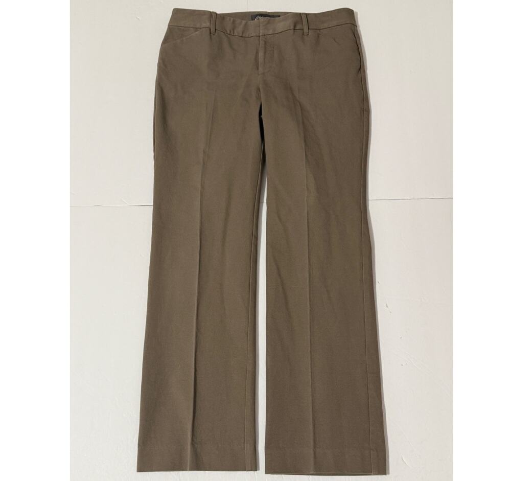 Eddie Bauer Slightly Curvy Fit Chino Pants, Mushroom Brown, Size 10S